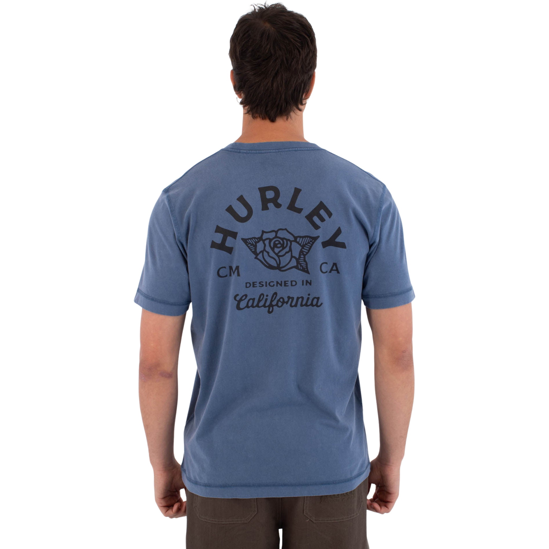 2026 Hurley Mens Printing Press Sider T-Shirt MTSEU00025317 - Grey Teal